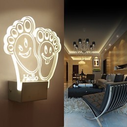 Lámpara de pared acrílica de PVC con chip de luz, moderna y contemporánea de metal.