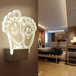 Lámpara de pared acrílica de PVC con chip de luz, moderna y contemporánea de metal.