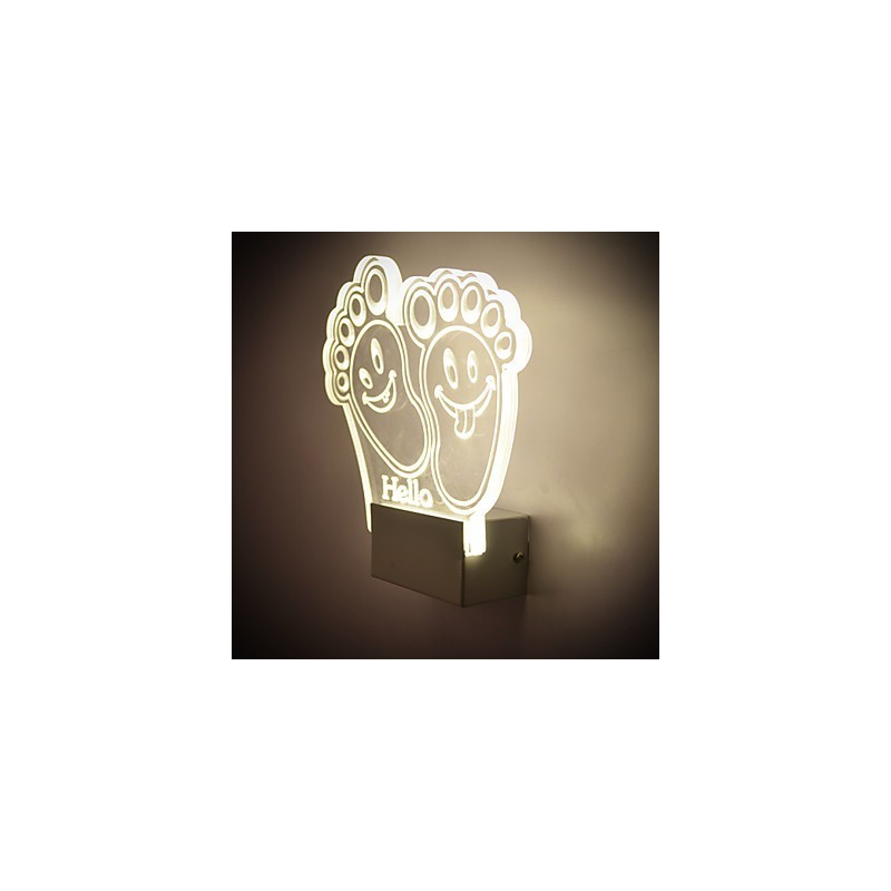 Lámpara de pared acrílica de PVC con chip de luz, moderna y contemporánea de metal.