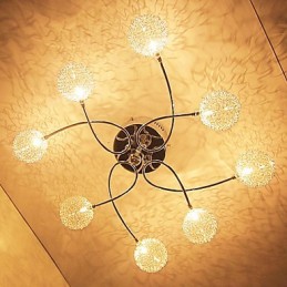 Lámpara empotrada moderna contemporánea de cristal galvanizado