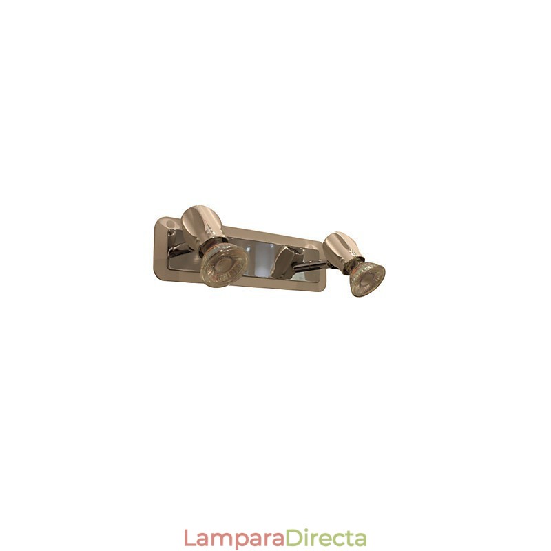 Lámparas de pared cromadas modernas para baño con 2 luces