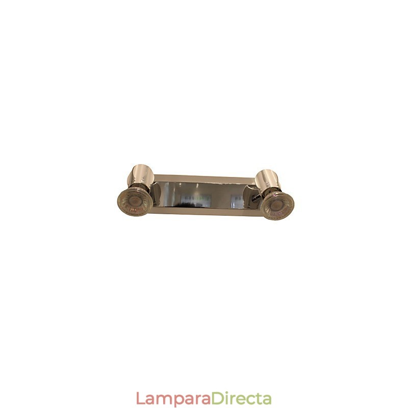 Lámparas de pared cromadas modernas para baño con 2 luces