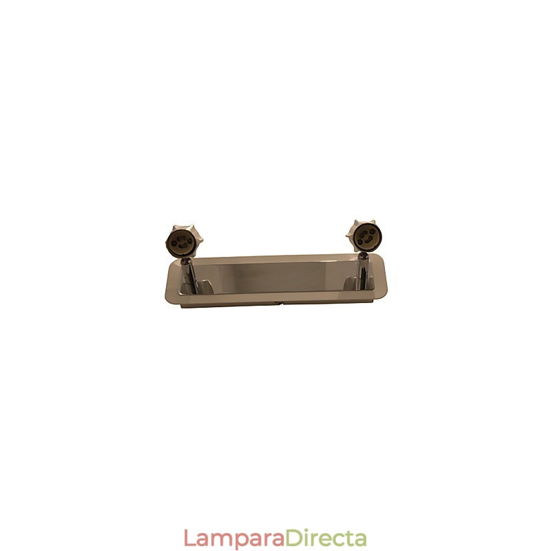 Lámparas de pared cromadas modernas para baño con 2 luces