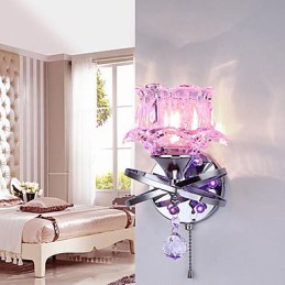 Lámparas de pared de cristal creativas, contemporáneas y contraídas.