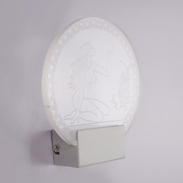 Lámpara de pared acrílica de PVC con chip de luz, moderna y contemporánea, de metal, 5 W