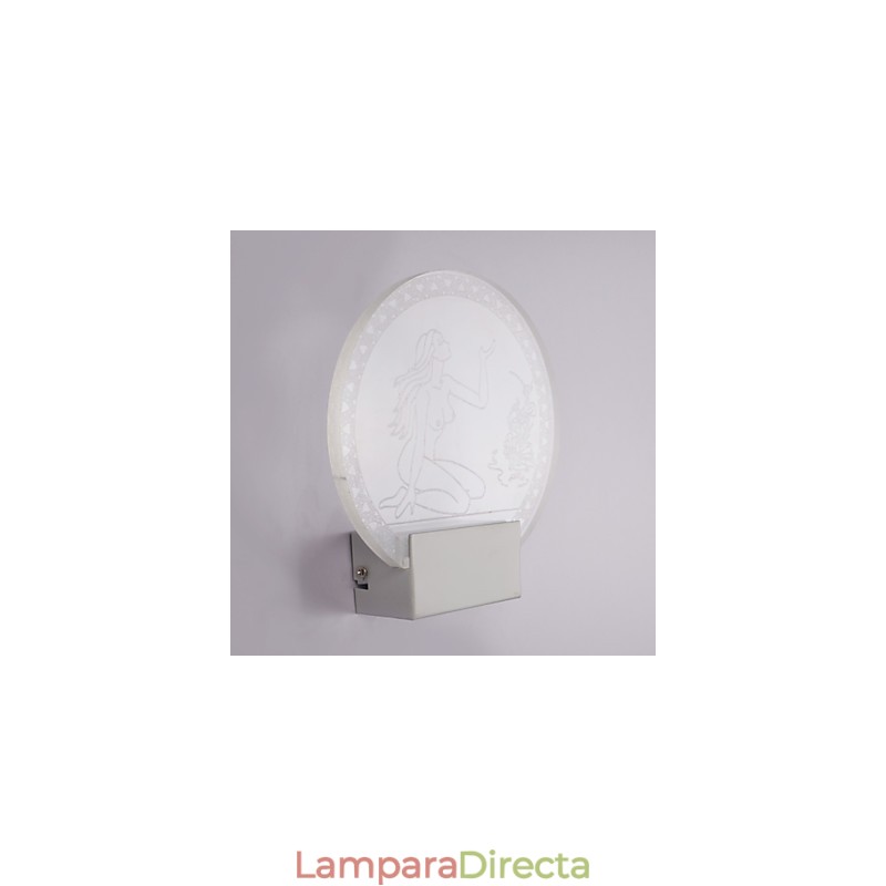 Lámpara de pared acrílica de PVC con chip de luz, moderna y contemporánea, de metal, 5 W
