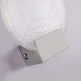 Lámpara de pared acrílica de PVC con chip de luz, moderna y contemporánea, de metal, 5 W