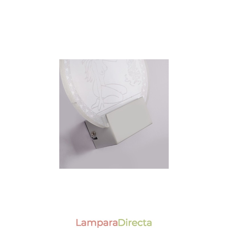 Lámpara de pared acrílica de PVC con chip de luz, moderna y contemporánea, de metal, 5 W