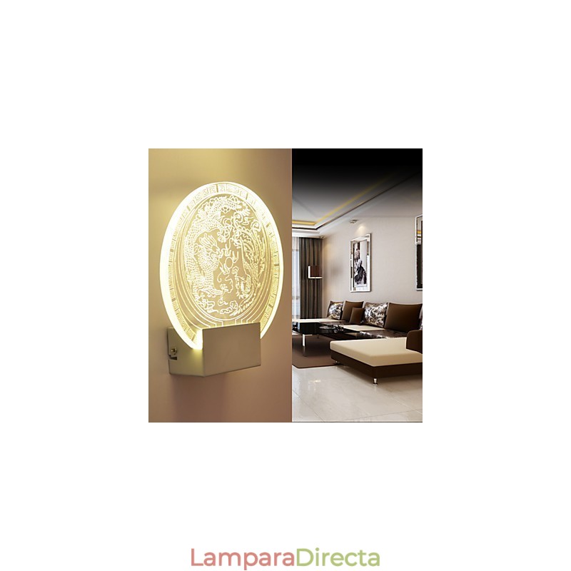 Apliques de pared Lámpara de PVC Luz Moderna Contemporánea Metal