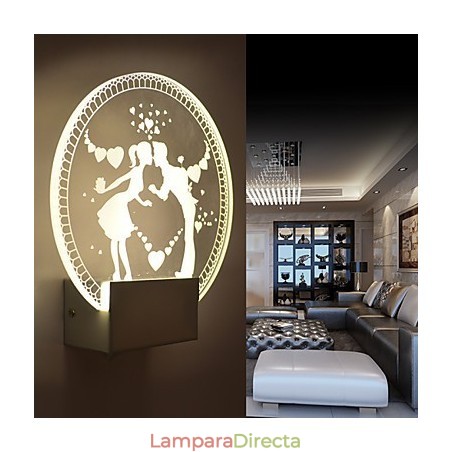 Lámpara de pared acrílica de PVC, moderna y contemporánea, de metal. Lámpara de pared acrílica de PVC, moderna y contemporánea, de metal.