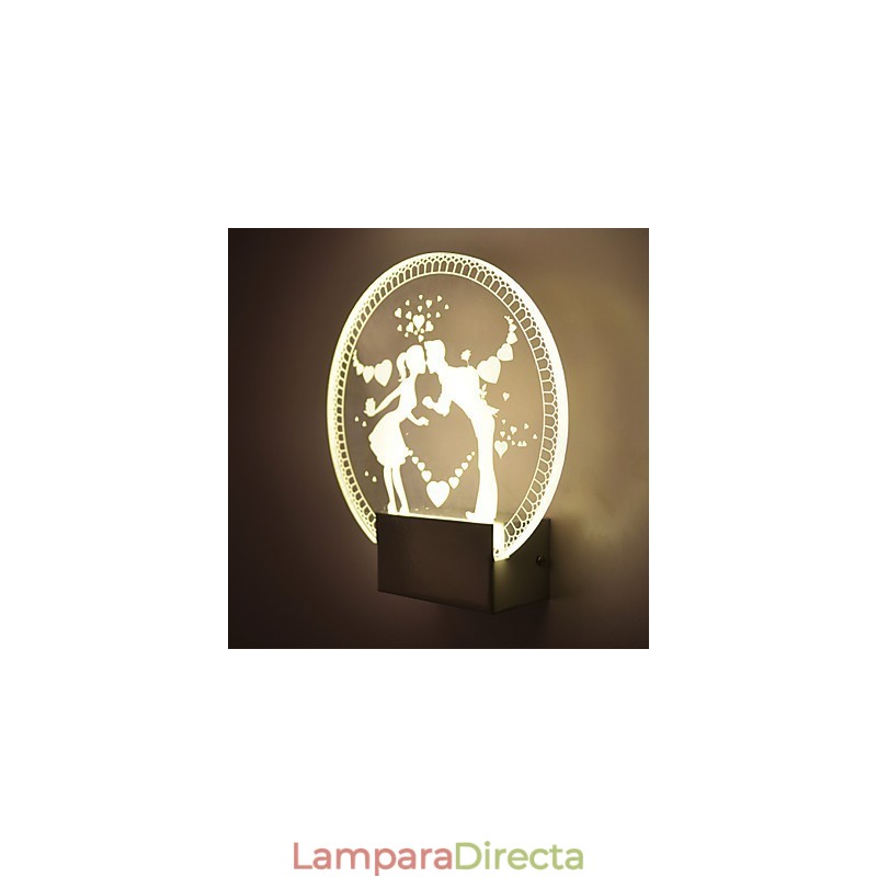 Lámpara de pared acrílica de PVC, moderna y contemporánea, de metal.