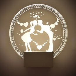 Lámpara de pared acrílica de PVC, moderna y contemporánea, de metal.