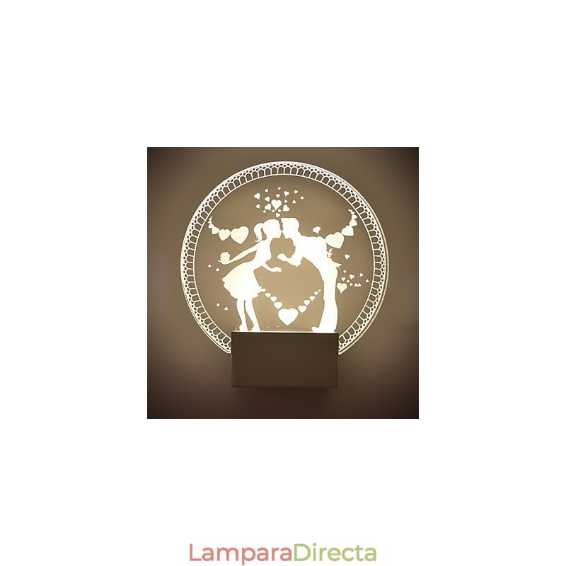 Lámpara de pared acrílica de PVC, moderna y contemporánea, de metal.