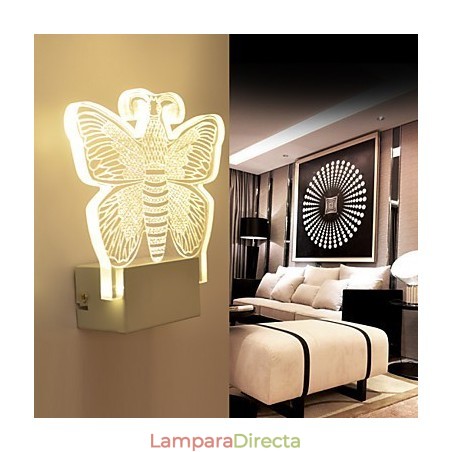 Lámpara de pared acrílica de PVC, moderna y contemporánea, de metal. Lámpara de pared acrílica de PVC, moderna y contemporánea, de metal.