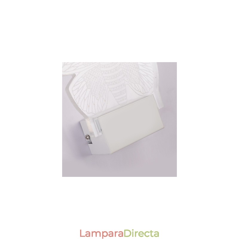 Lámpara de pared acrílica de PVC, moderna y contemporánea, de metal.