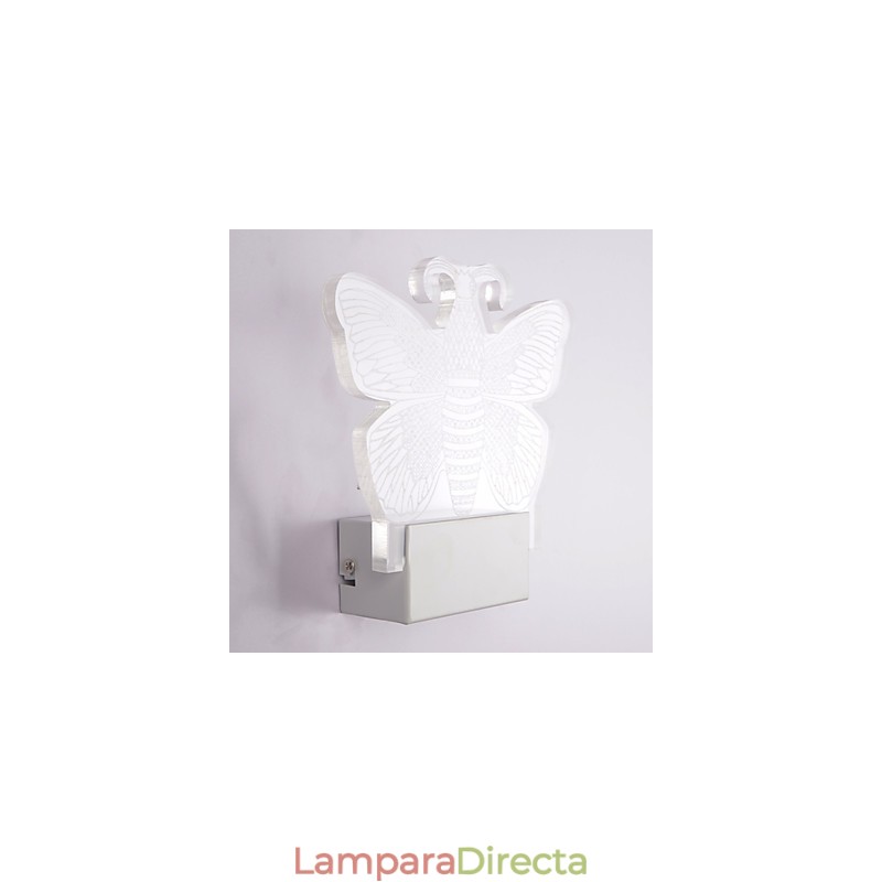 Lámpara de pared acrílica de PVC, moderna y contemporánea, de metal.