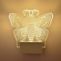 Lámpara de pared acrílica de PVC, moderna y contemporánea, de metal.