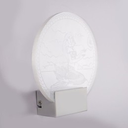 Lámpara de pared acrílica de PVC, moderna y contemporánea, de metal.