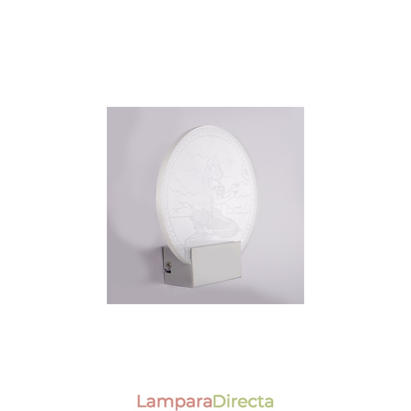 Lámpara de pared acrílica de PVC, moderna y contemporánea, de metal.
