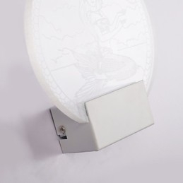 Lámpara de pared acrílica de PVC, moderna y contemporánea, de metal.