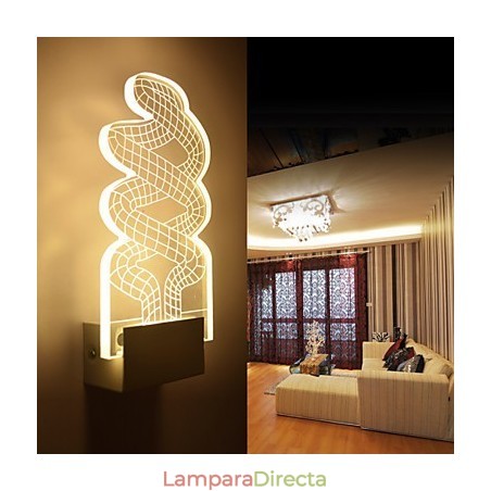 Lámpara de pared acrílica de PVC con chip de luz, moderna y contemporánea de metal. Lámpara de pared acrílica de PVC con chip de luz, moderna y contemporánea de metal.