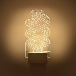 Lámpara de pared acrílica de PVC con chip de luz, moderna y contemporánea de metal.