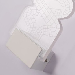 Lámpara de pared acrílica de PVC con chip de luz, moderna y contemporánea de metal.