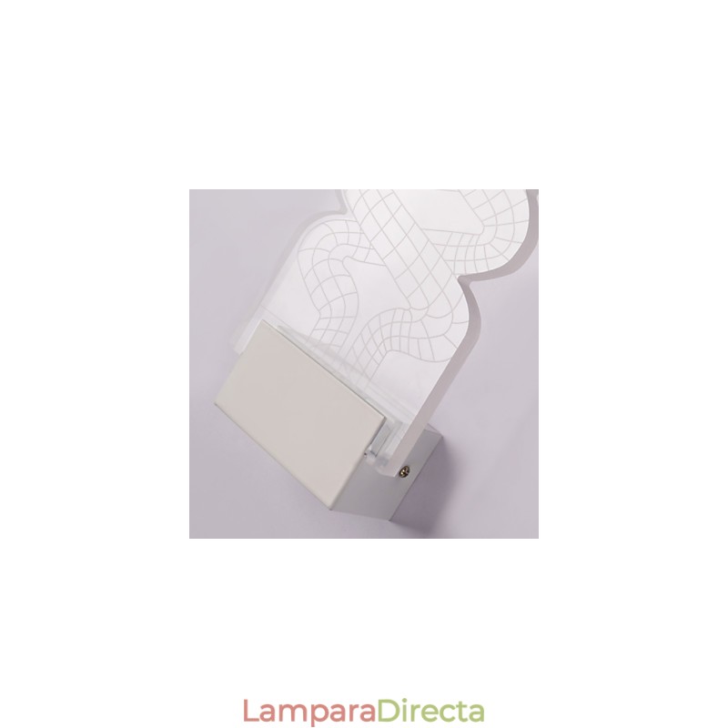 Lámpara de pared acrílica de PVC con chip de luz, moderna y contemporánea de metal.