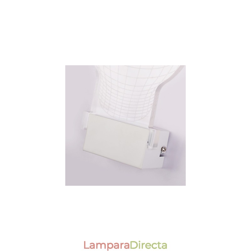 Lámpara de pared acrílica de PVC con chip de luz, moderna y contemporánea de metal.