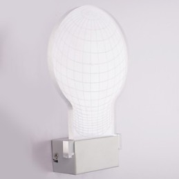 Lámpara de pared acrílica de PVC con chip de luz, moderna y contemporánea de metal.