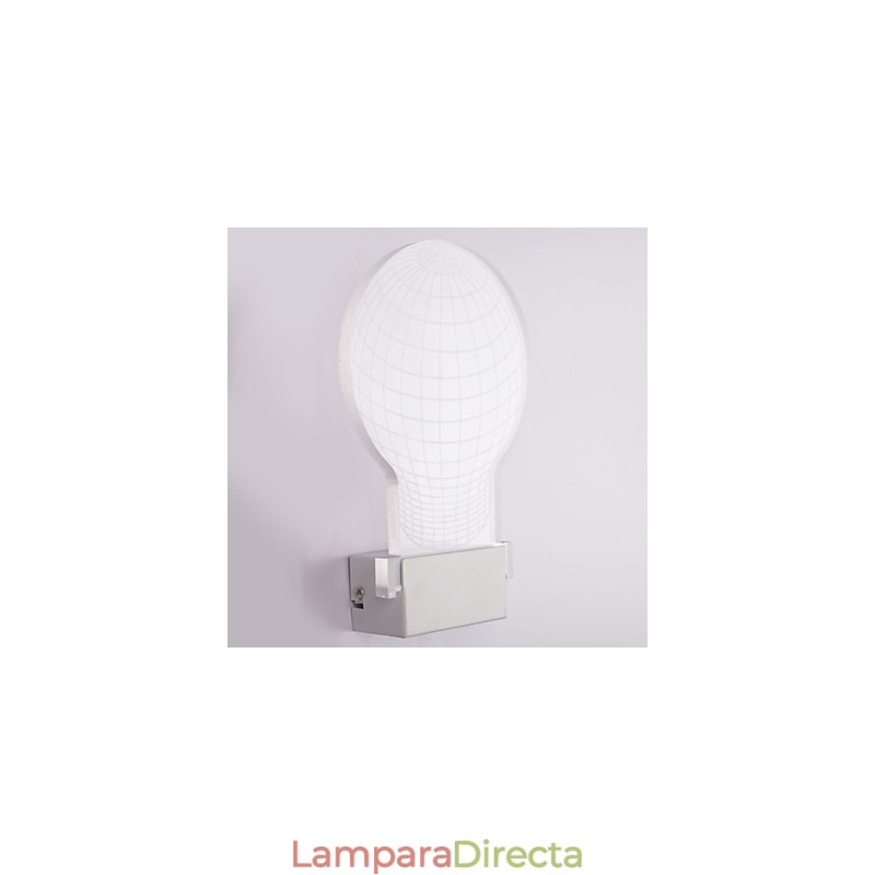 Lámpara de pared acrílica de PVC con chip de luz, moderna y contemporánea de metal.