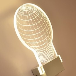Lámpara de pared acrílica de PVC con chip de luz, moderna y contemporánea de metal.