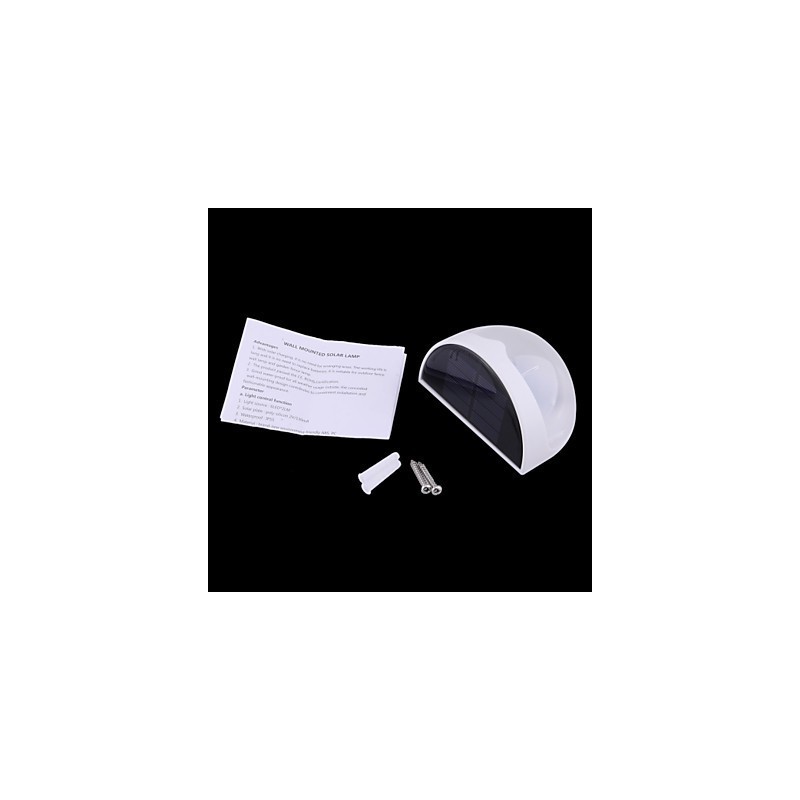 Lámpara solar impermeable IP55 blanca y negra