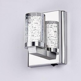 Mini lámpara de pared de 1 luz artística con baño de acero inoxidable