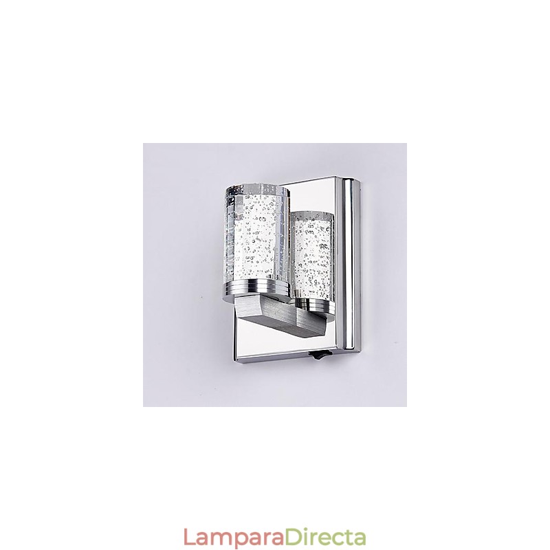 Mini lámpara de pared de 1 luz artística con baño de acero inoxidable