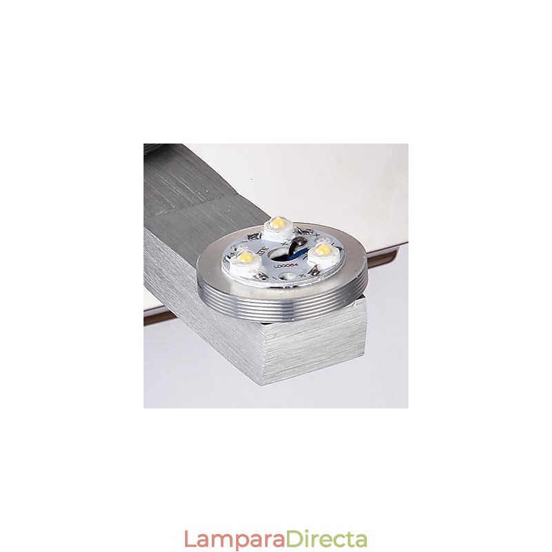 Mini lámpara de pared de 1 luz artística con baño de acero inoxidable