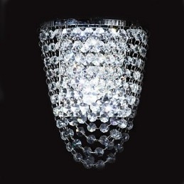 Lámparas de pared de cristal empotradas modernas y contemporáneas de metal