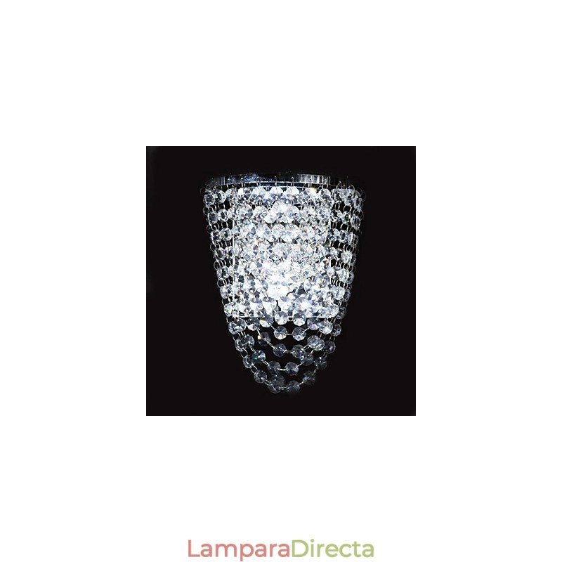 Lámparas de pared de cristal empotradas modernas y contemporáneas de metal