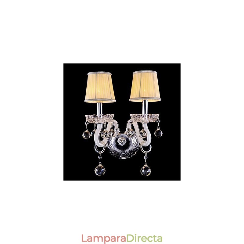 Apliques de pared estilo mini cristal, luces de pared con forma de vela, vidrio moderno y contemporáneo