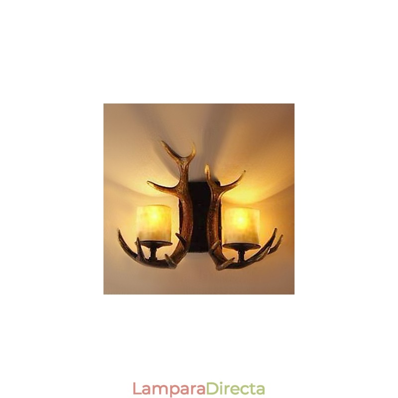 Aplique de pared con 2 luces en Antlers Feature