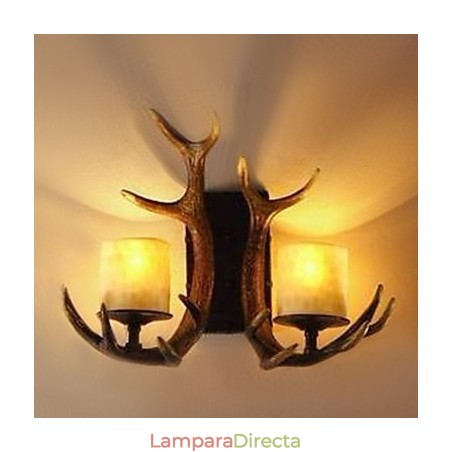 Aplique de pared con 2 luces en Antlers Feature Aplique de pared con 2 luces en Antlers Feature