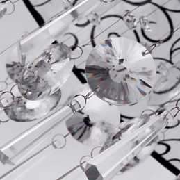 Lámpara empotrada moderna contemporánea de metal galvanizado con cristal de tambor