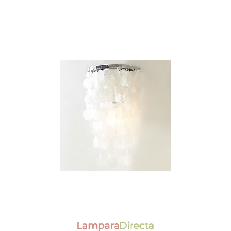 Elegante lámpara de pared con 1 luz en blanco cálido