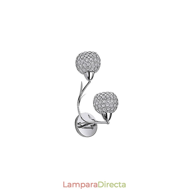 Apliques de pared de cristal de metal contemporáneo moderno