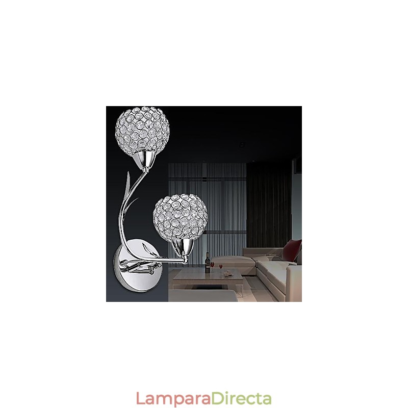 Apliques de pared de cristal de metal contemporáneo moderno