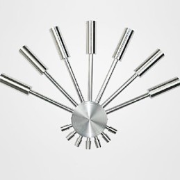 Aplique de pared moderno con luz dispersa en forma de abanico, 7 varillas de metal, estilo chic