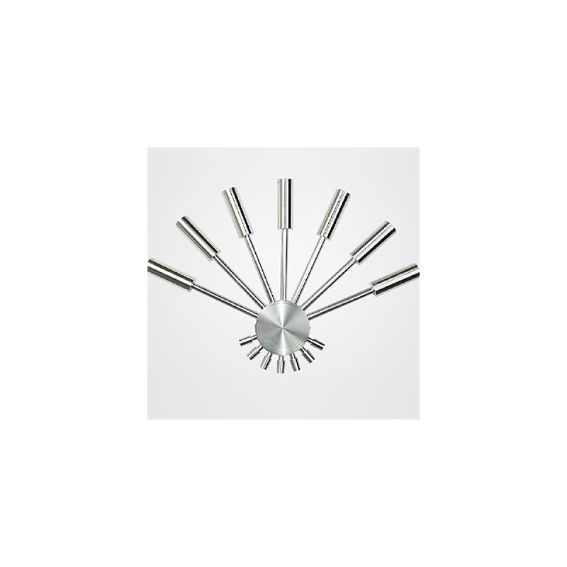 Aplique de pared moderno con luz dispersa en forma de abanico, 7 varillas de metal, estilo chic