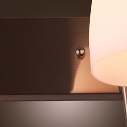 Aplique de pared de 2 luces con pantalla blanca