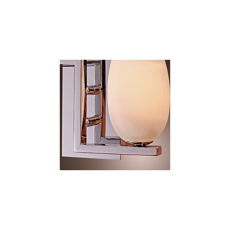 Aplique de pared de cristal con 2 luces y pantalla en forma de botella