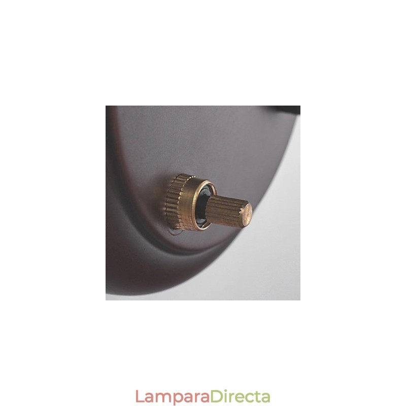Lámpara de pared de hierro con pantalla de tela de 1 luz